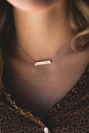 Personalized Name Bar Necklace