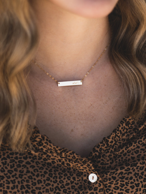 Personalized Name Bar Necklace