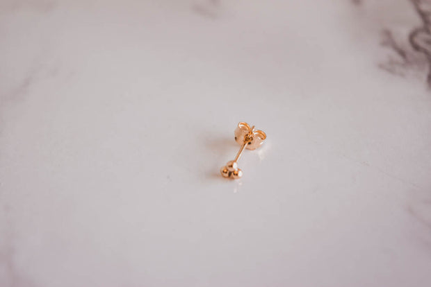 14k gold filled beaded trinity studs