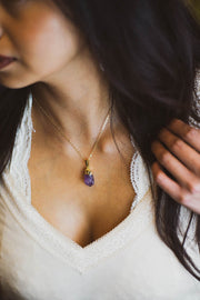 Petite Raw Amethyst Necklace