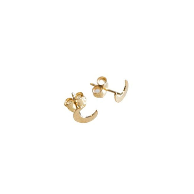 14K Gold Filled Crescent Moon Stud Earrings