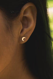 14K Gold Filled Crescent Moon Stud Earrings  Roselynn's 