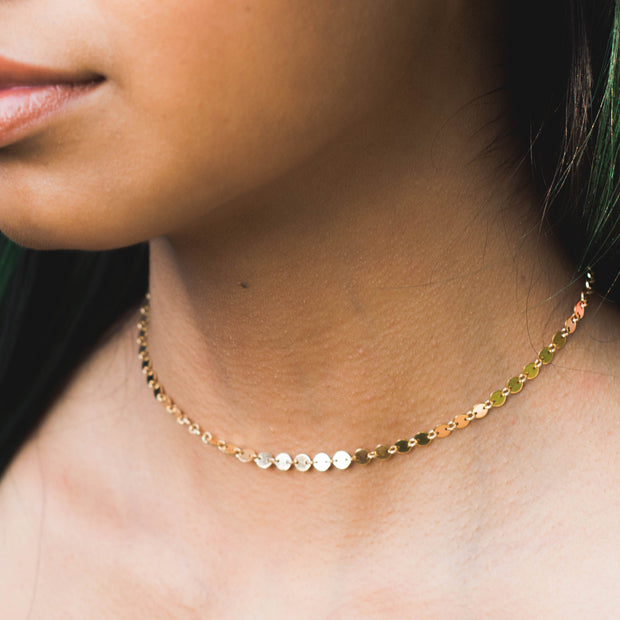 Gold Dot Choker Necklace  Roselynn's 