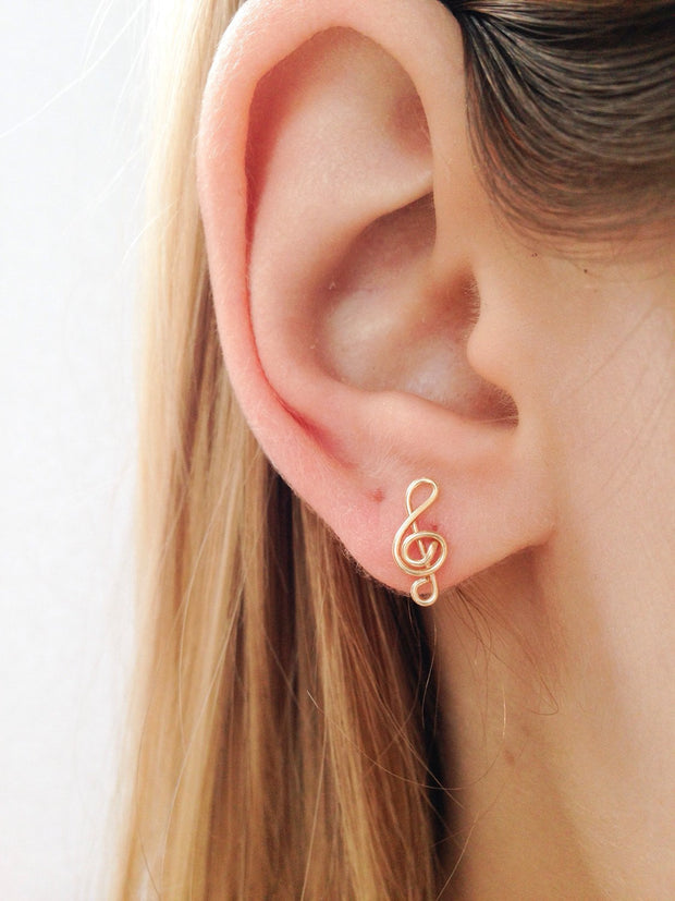 Treble Clef Earrings  Roselynn's 