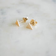 14K Gold filled triangle studs