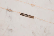 Personalized Name Bar Necklace